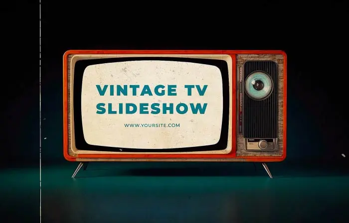 Antique TV Frame 3D Slideshow